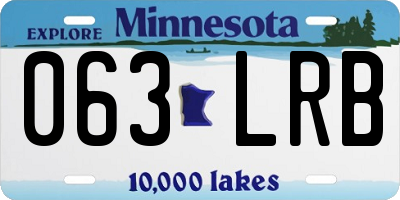 MN license plate 063LRB