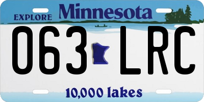 MN license plate 063LRC