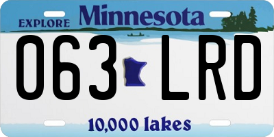 MN license plate 063LRD