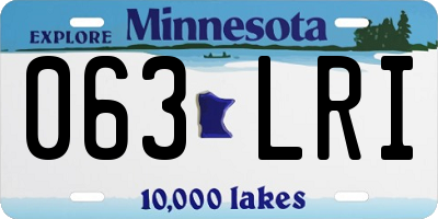 MN license plate 063LRI