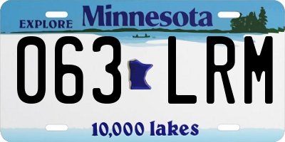 MN license plate 063LRM