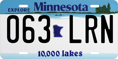 MN license plate 063LRN