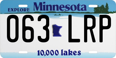 MN license plate 063LRP