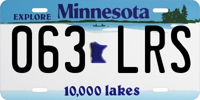 MN license plate 063LRS