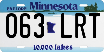 MN license plate 063LRT
