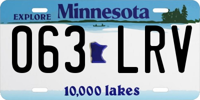 MN license plate 063LRV