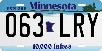 MN license plate 063LRY
