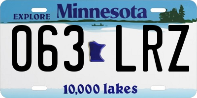 MN license plate 063LRZ