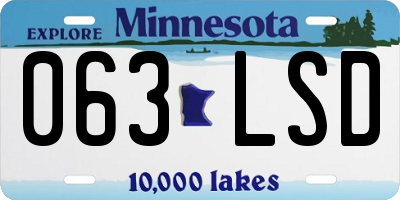 MN license plate 063LSD