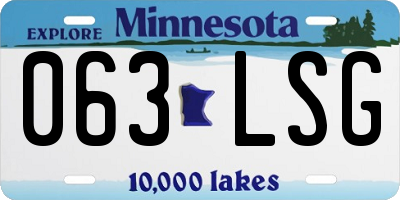 MN license plate 063LSG