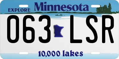 MN license plate 063LSR
