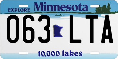 MN license plate 063LTA