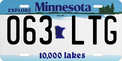 MN license plate 063LTG