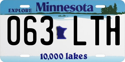 MN license plate 063LTH