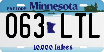 MN license plate 063LTL