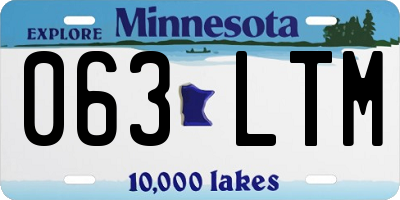 MN license plate 063LTM