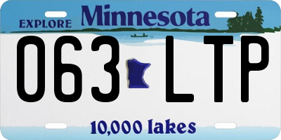 MN license plate 063LTP