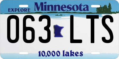MN license plate 063LTS