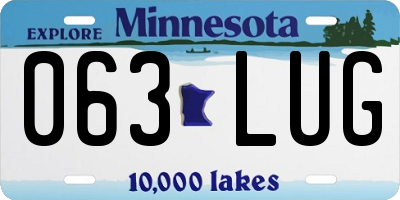 MN license plate 063LUG