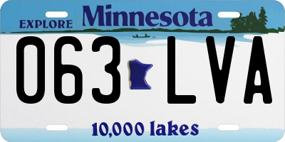 MN license plate 063LVA