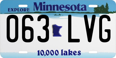 MN license plate 063LVG