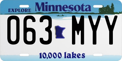 MN license plate 063MYY