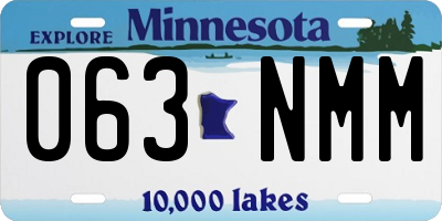 MN license plate 063NMM