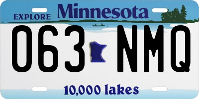 MN license plate 063NMQ