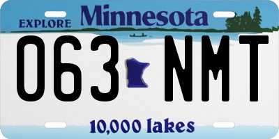 MN license plate 063NMT