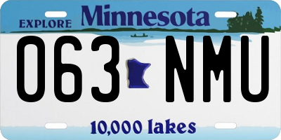 MN license plate 063NMU