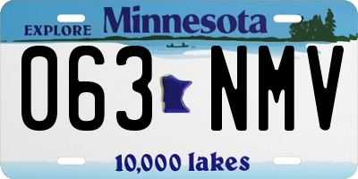 MN license plate 063NMV