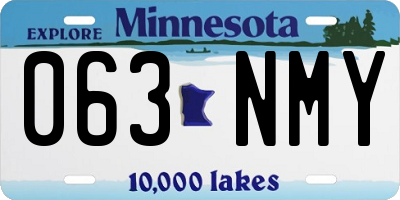 MN license plate 063NMY