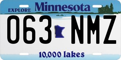 MN license plate 063NMZ