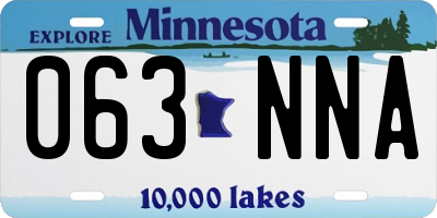 MN license plate 063NNA