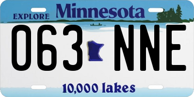 MN license plate 063NNE