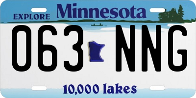 MN license plate 063NNG