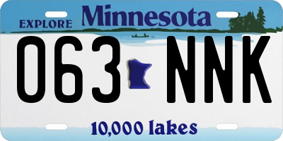 MN license plate 063NNK