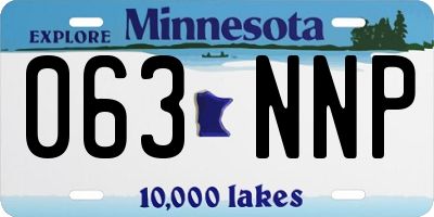 MN license plate 063NNP
