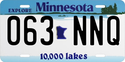 MN license plate 063NNQ
