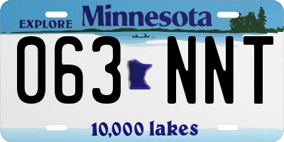 MN license plate 063NNT
