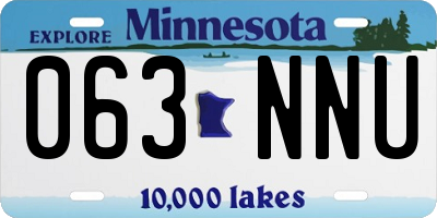 MN license plate 063NNU