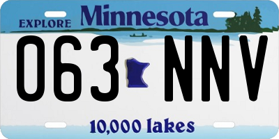 MN license plate 063NNV