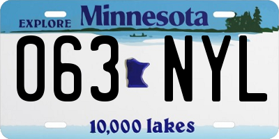 MN license plate 063NYL