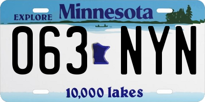 MN license plate 063NYN