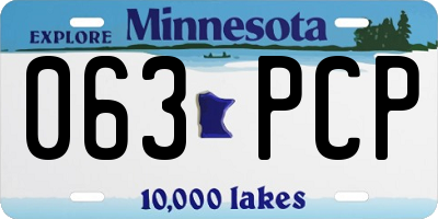 MN license plate 063PCP