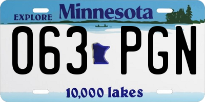 MN license plate 063PGN