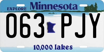 MN license plate 063PJY