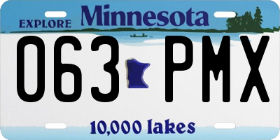 MN license plate 063PMX