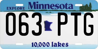 MN license plate 063PTG