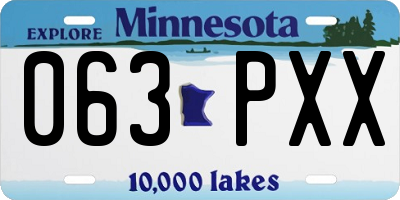 MN license plate 063PXX